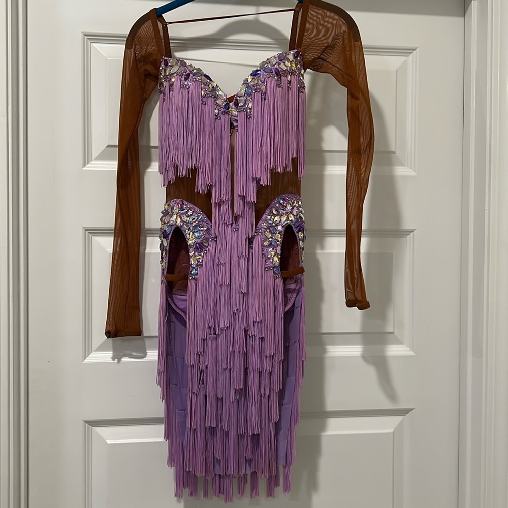 Custom Gorgeous Latin Dance Performance Dress